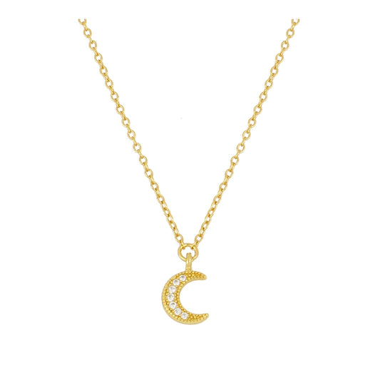 Collar Moon Circonita Gold